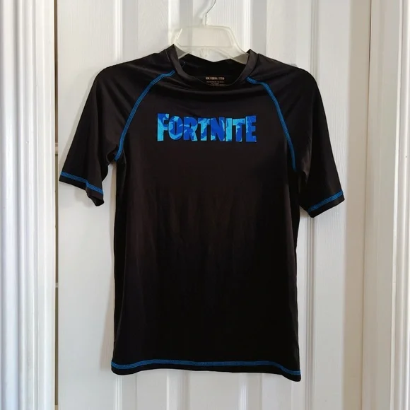 4 top bundle Fortnite 2X black Cat & Jack L 12 14 blue shark 🦈 ocean surf sport - Picture 4 of 12